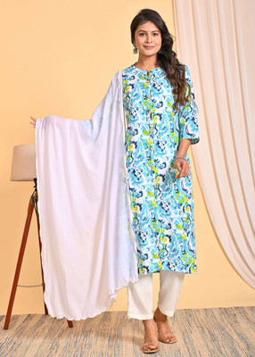 AnviTextile Women Kurta Pant Dupatta Set