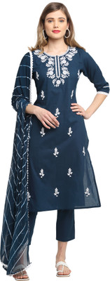 Aaradhya Fashion Embroidered Kurta, Trouser/Pant & Dupatta Set