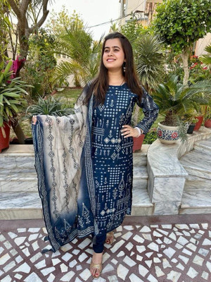 Tasrika Printed Kurta, Trouser/Pant & Dupatta Set