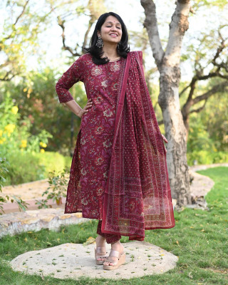 Aaghnya Fashion Women Kurta Pant Dupatta Set