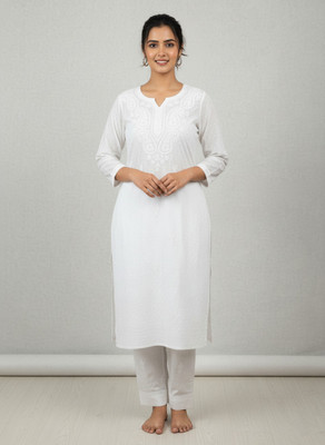 ChikanKari By ZA Women Kurti Pyjama Set