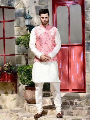 HOUSE OF DEYANN Men Kurta Churidar Ethnic Jacket Set