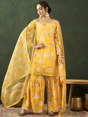 Sangria Women Kurta Sharara Attached Dupatta Set