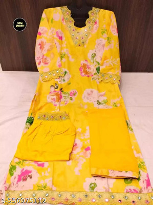 Shree Kandhal Fashion Women Kurti Pant Attached Dupatta Set