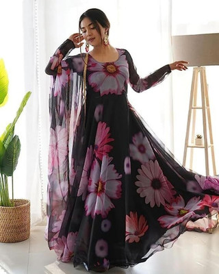 mishti fashion hub Flared/A-line Gown(Multicolor)