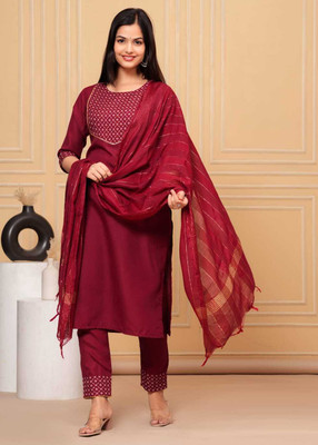 Karwasara comfortwear Women Kurta Pant Dupatta Set
