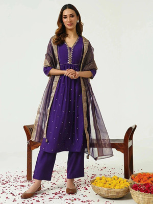 FIORRA Women Kurta Pant Dupatta Set