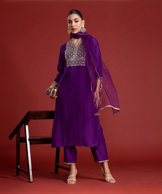 Indo Era Women Kurta Pant Dupatta Set