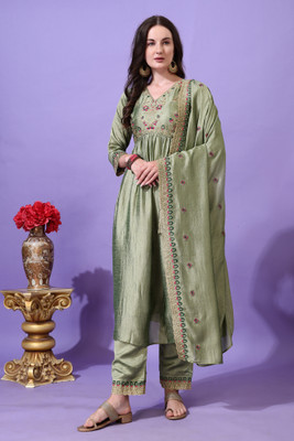 Mamatva Women Kurta Palazzo Dupatta Set