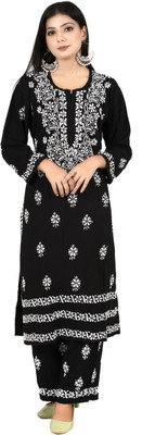 Era Chikan Women Kurta Pant Set