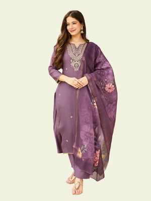 KOTRONS Women Kurti Pant Dupatta Set