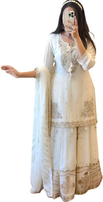 SHISHKALA Women Kurta Palazzo Dupatta Set