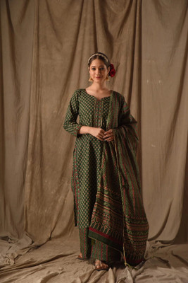 Aditi Embroidered Kurta, Patiala & Dupatta Set