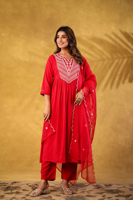 fash8 Women Kurta Pant Dupatta Set