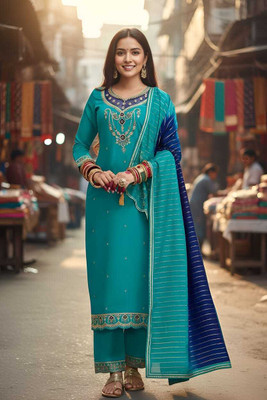 Hiti Creations Women Kurti Pant Dupatta Set