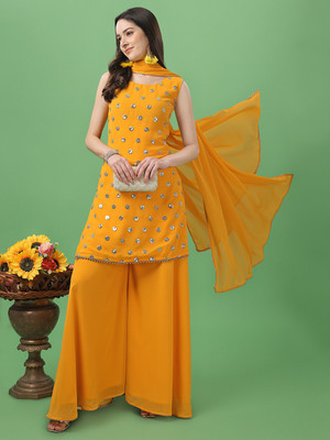 PARROT ENTERPRISE Women Kurta Sharara Dupatta Set