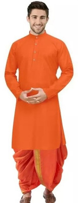 SONBAI Men Kurta Dhoti Set