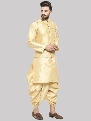 Royal Kurta Men Kurta Dhoti Ethnic Jacket Set
