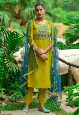 Vajib Embroidered Kurta, Salwar & Dupatta Set