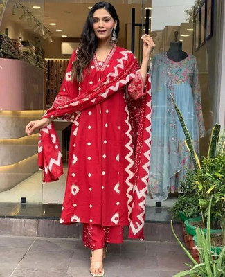 IKSHVAKUU Women Kurta Pant Dupatta Set