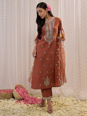 Indo Era Women Kurta Pant Dupatta Set