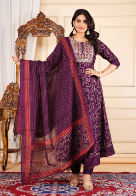 the brij fashions Women Kurti Pant Dupatta Set