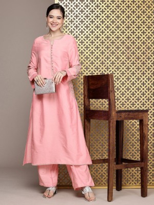 House of Pataudi Women Kurta Palazzo Set