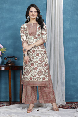 HIALTO Women Kurta Palazzo Set
