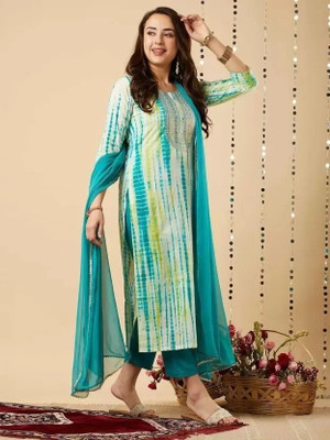 Qluture Women Kurta Pant Dupatta Set