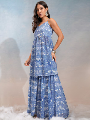 Vishudh Women Ethnic Top Pant Set