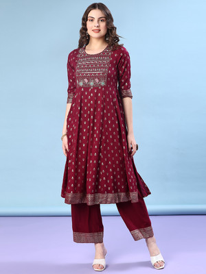 V-MART Women Kurta Palazzo Set