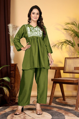 ZAALIMA FASHION Women Ethnic Top Pant Set