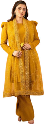 NF FAB Women Ethnic Top Palazzo Dupatta Set