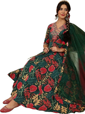 KIMAYRA Women Kurta Palazzo Attached Dupatta Set