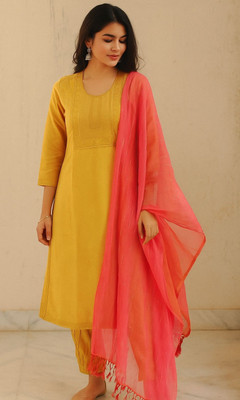 Rajkumar fashion store Women Kurta Palazzo Dupatta Set