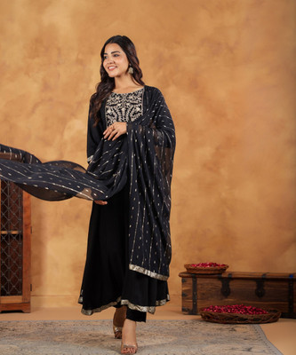 Janasya Women Kurta Pant Dupatta Set