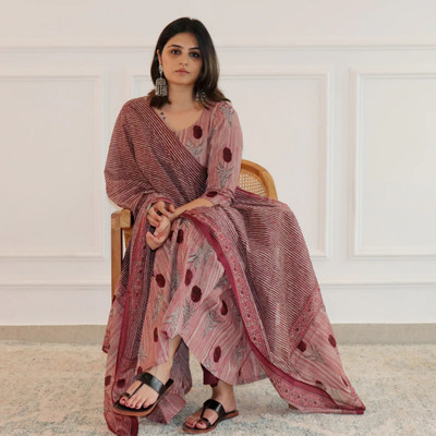 Aaghnya Fashion Women Kurta Pant Dupatta Set