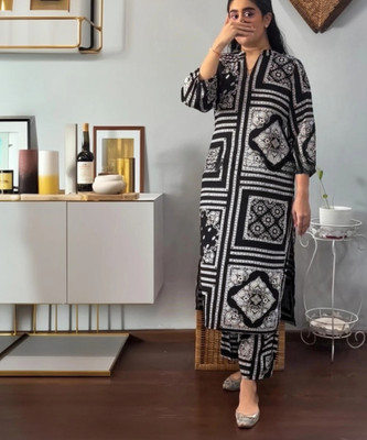 Bhagyesh Fashion Women Kurta Palazzo Set