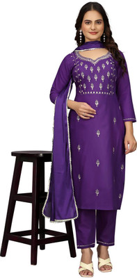 Rivasha Wear Embroidered Kurta, Trouser/Pant & Dupatta Set