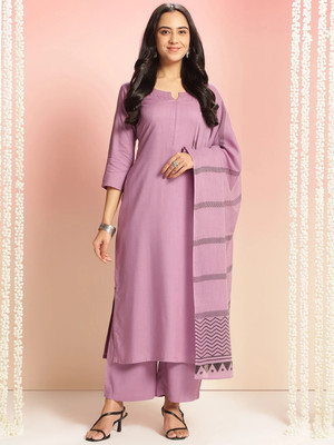 Tasrika Solid Kurta, Trouser/Pant & Dupatta Set