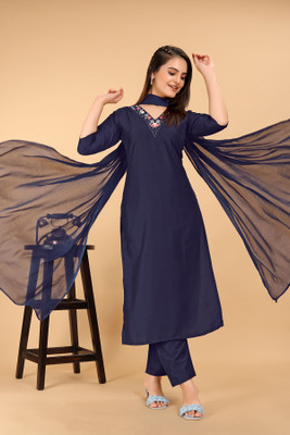 Harekrishna creation Women Kurta Pant Attached Dupatta Set