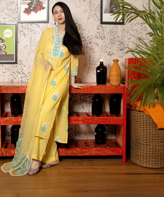 Divastri Women Kurta Pant Attached Dupatta Set