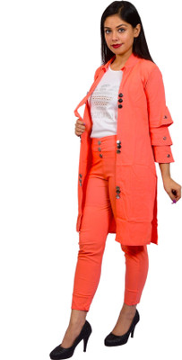 PERFECTPIVOT Women Ethnic Top Pant Ethnic Jacket Set