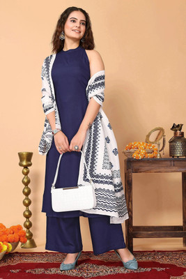 AVANSHEE Women Kurta Palazzo Dupatta Set