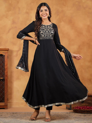 Janasya Women Kurta Pant Dupatta Set
