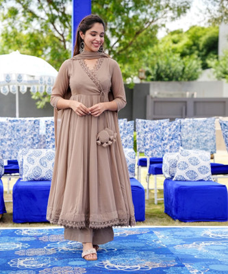 ESTELA Women Kurti Palazzo Dupatta Set