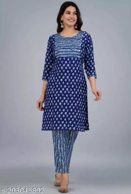 Zaneta Women Kurti Pant Set