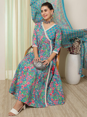 Gulmohar Jaipur Women Kurta Palazzo Dupatta Set