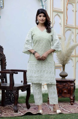 ANGIYA Women Kurta Palazzo Set