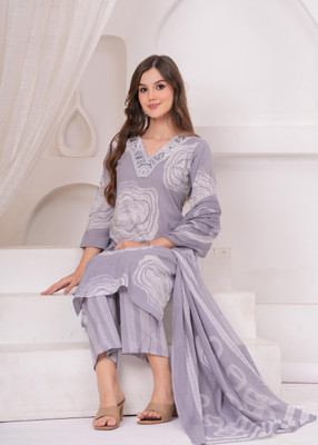 JC4U Women Kurta Pant Dupatta Set